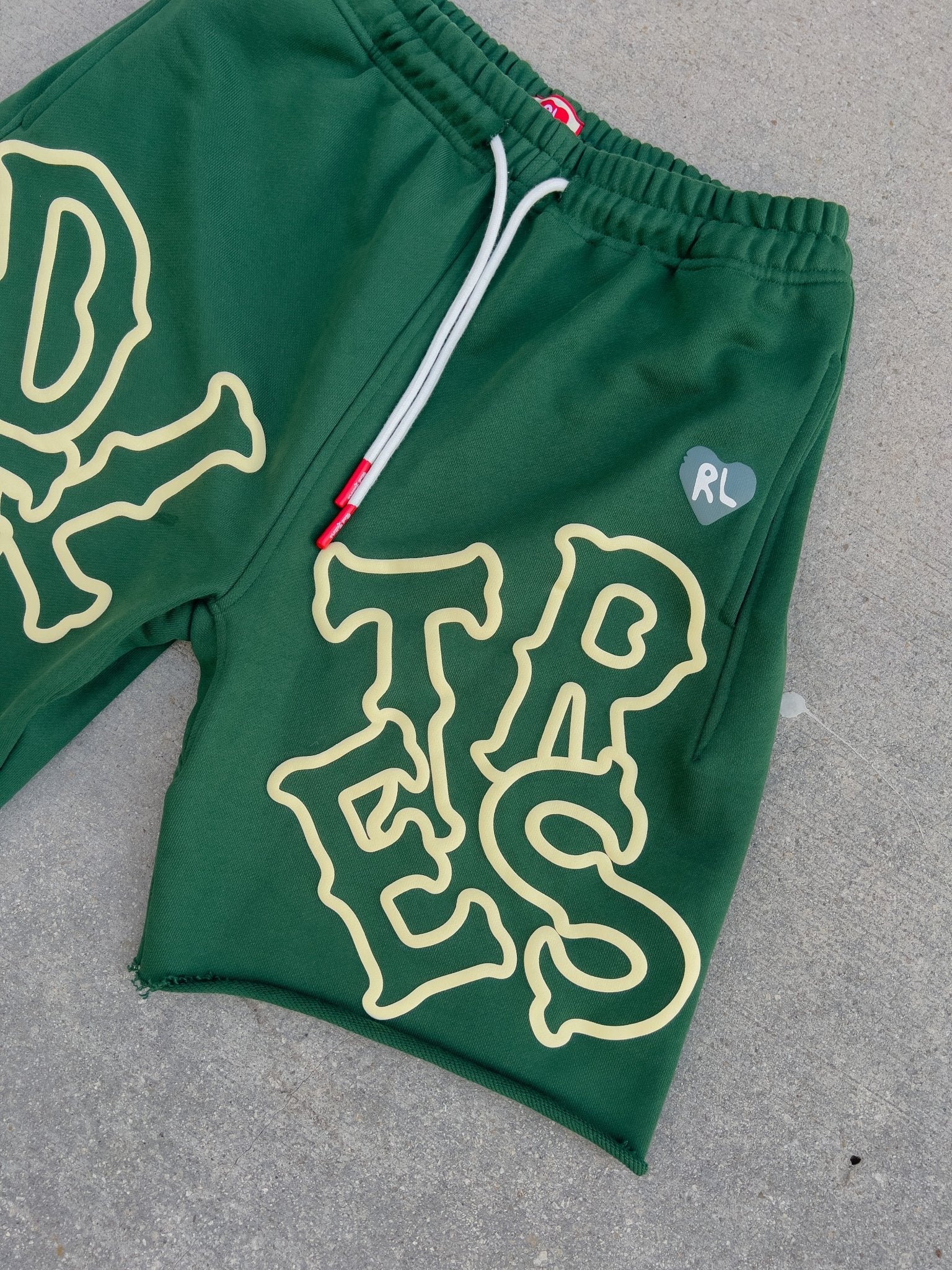 Scattered Sweat Shorts - Green by Red Letters