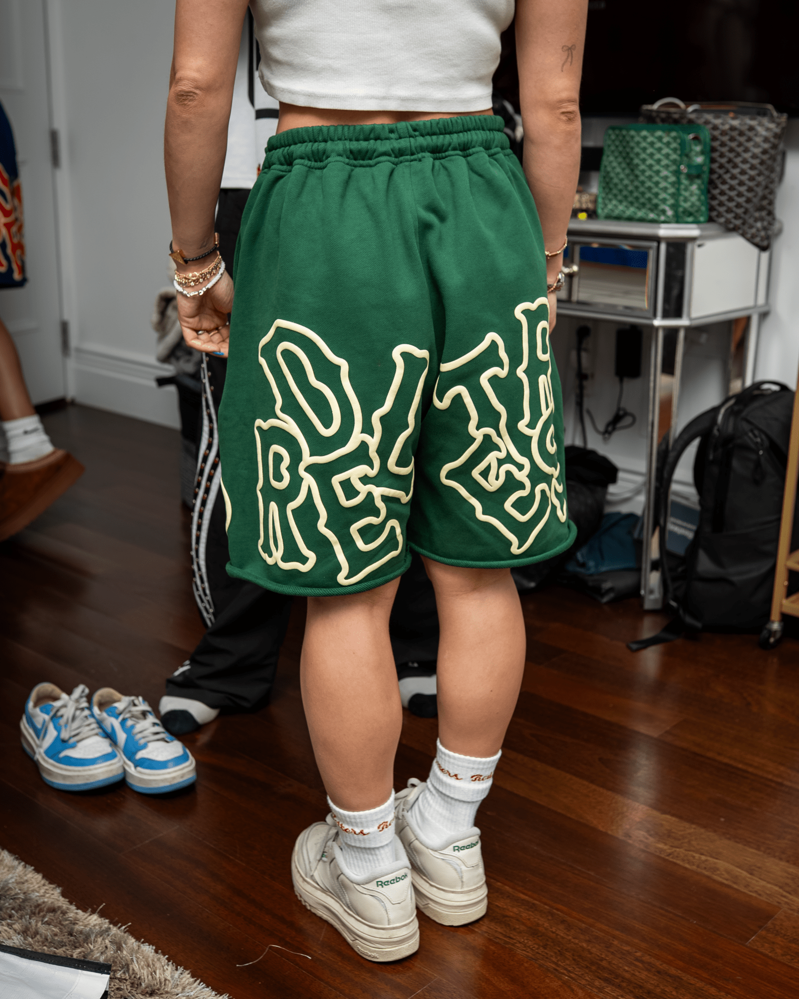 Scattered Sweat Shorts - Green by Red Letters