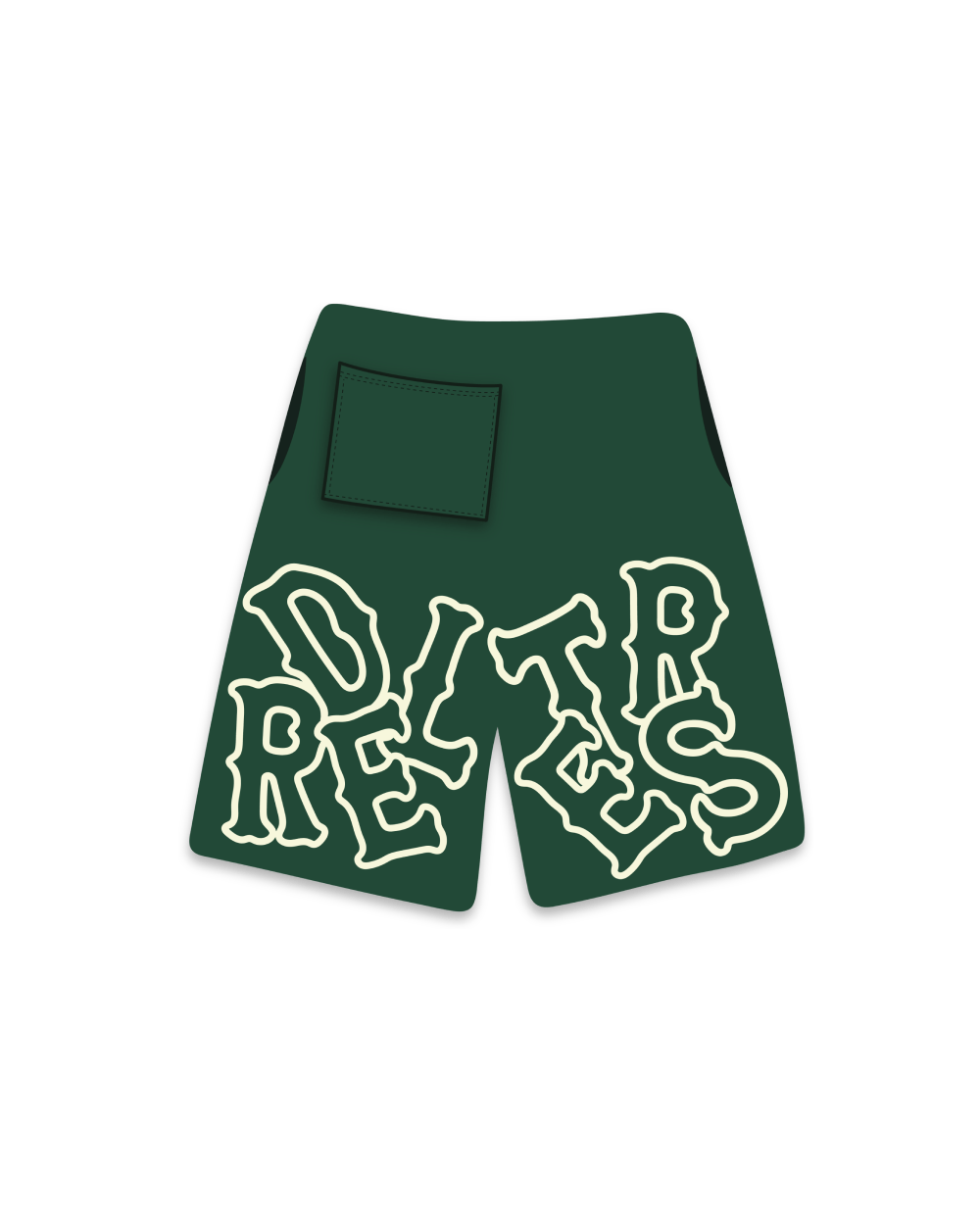 Scattered Sweat Shorts - Green by Red Letters