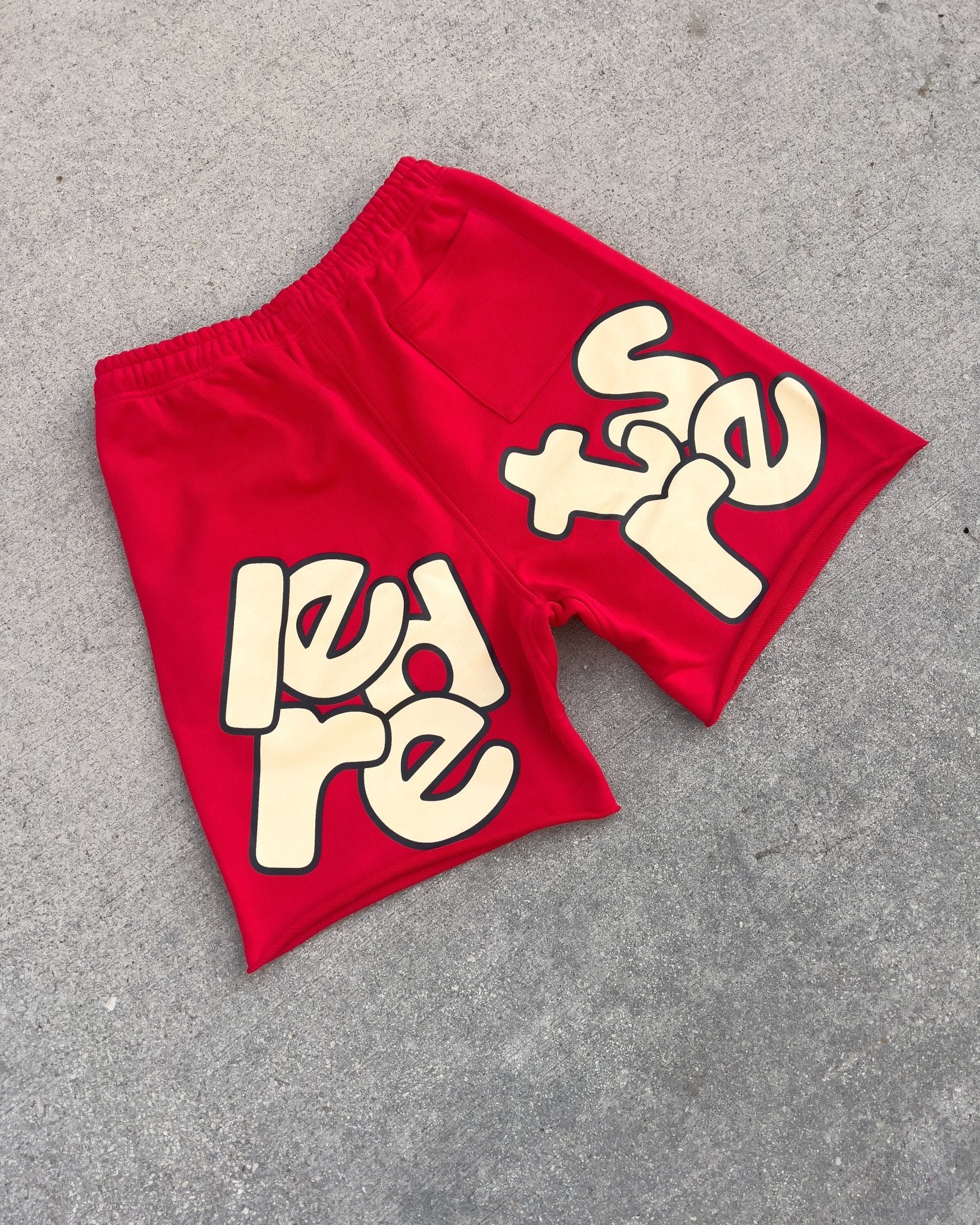 Scattered Sweat Shorts - Red by Red Letters