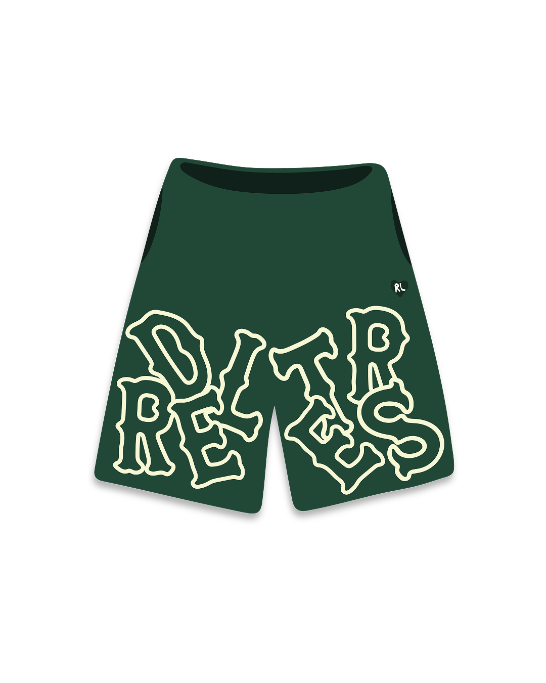 Scattered Sweatshorts - Green by Red Letters