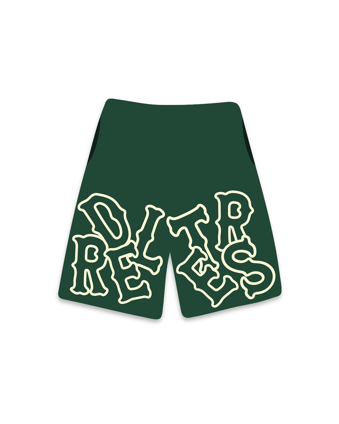 Scattered Sweatshorts - Green by Red Letters