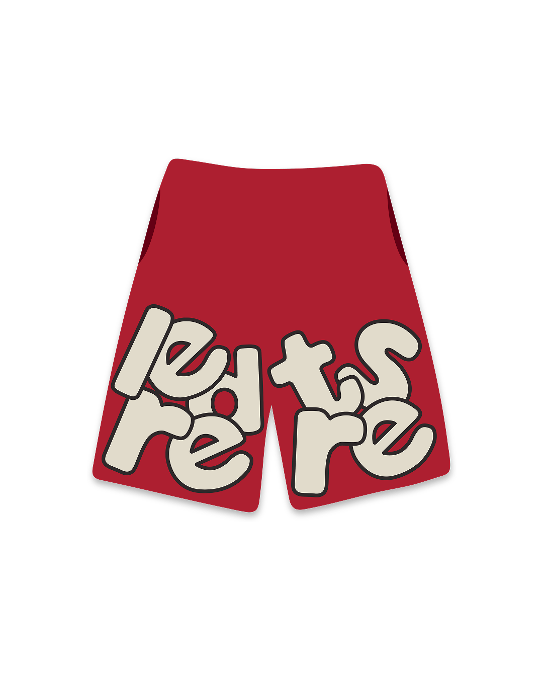Scattered Sweatshorts - Red by Red Letters