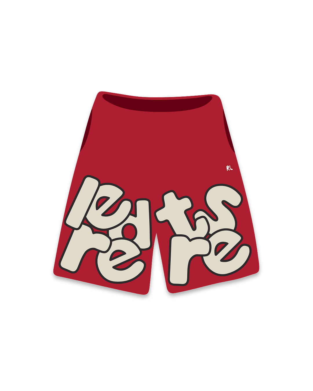 Scattered Sweatshorts - Red by Red Letters