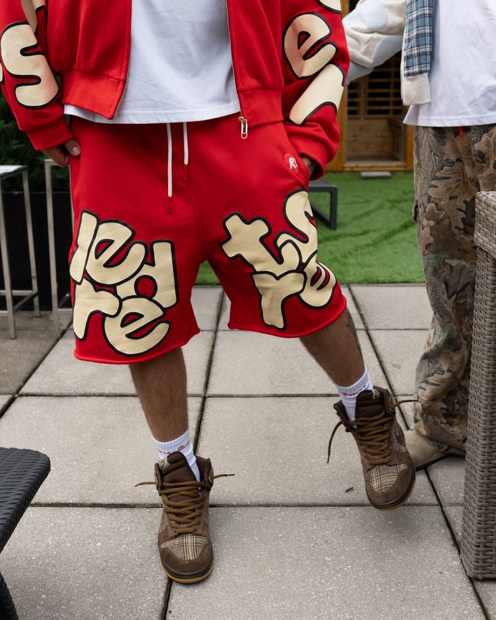 Scattered Sweatshorts - Red by Red Letters