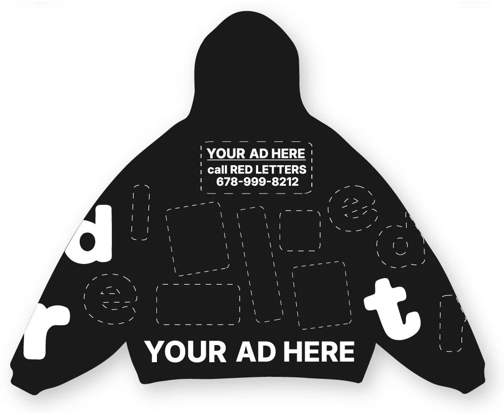 Back of the Your Ad Here Scattered Zip Up