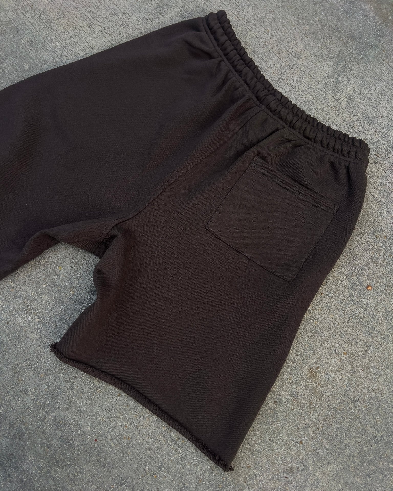 Stoned Sweat Shorts - Charcoal - Red Letters
