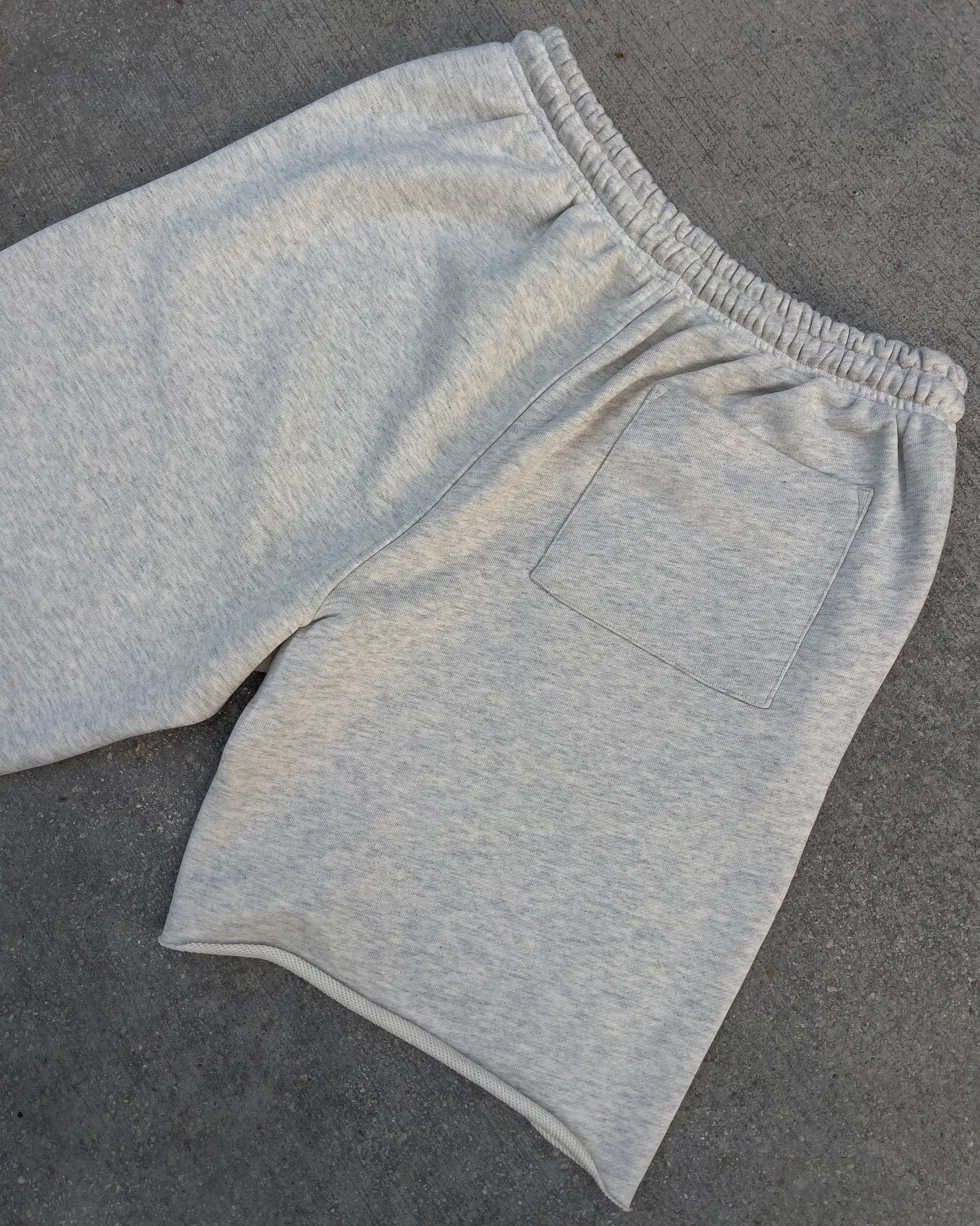 Stoned Sweat Shorts - Heather - Red Letters