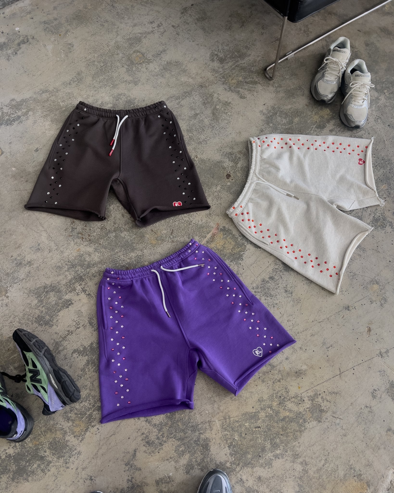 Stoned Sweat Shorts - Heather by Red Letters