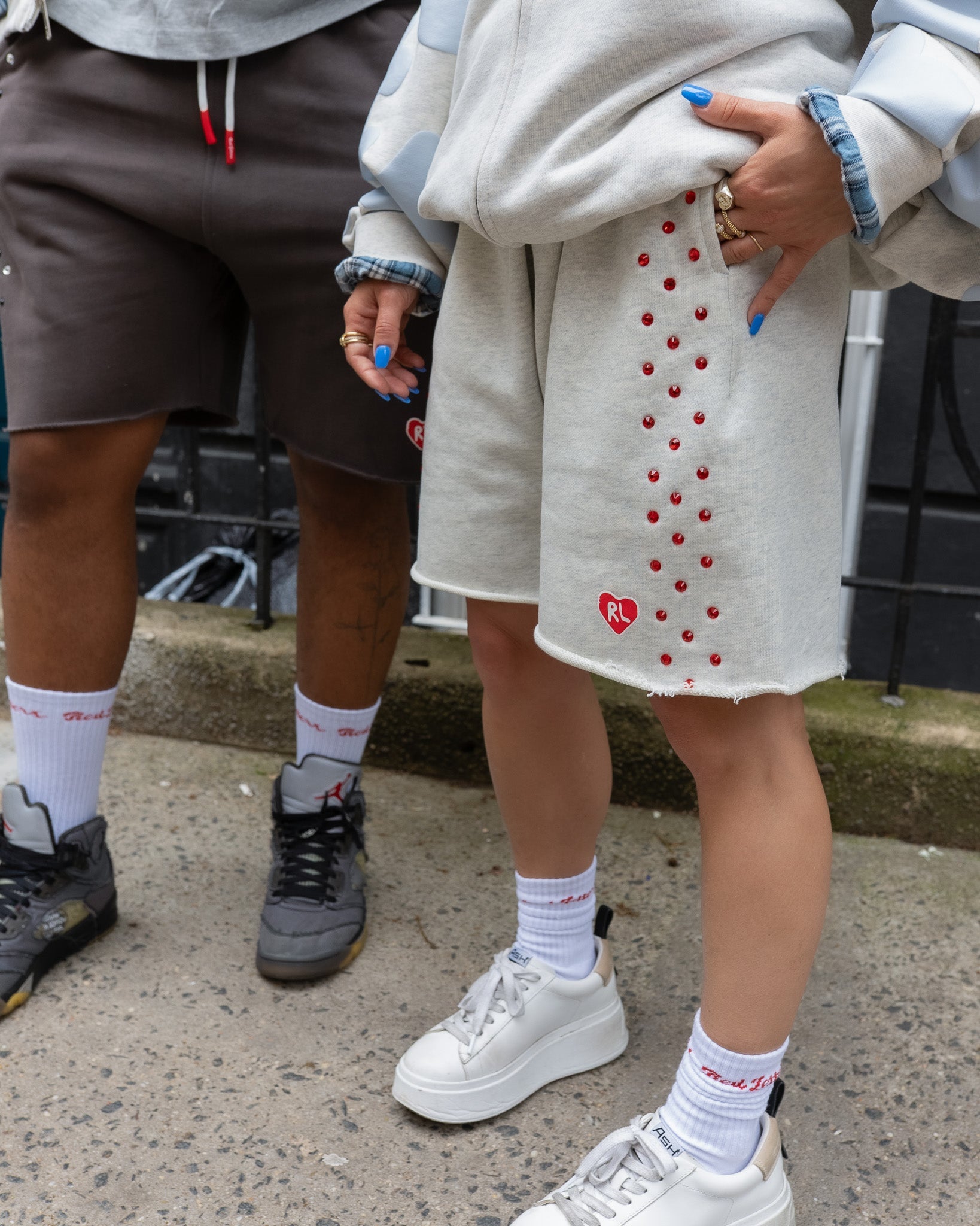 Stoned Sweat Shorts - Heather by Red Letters