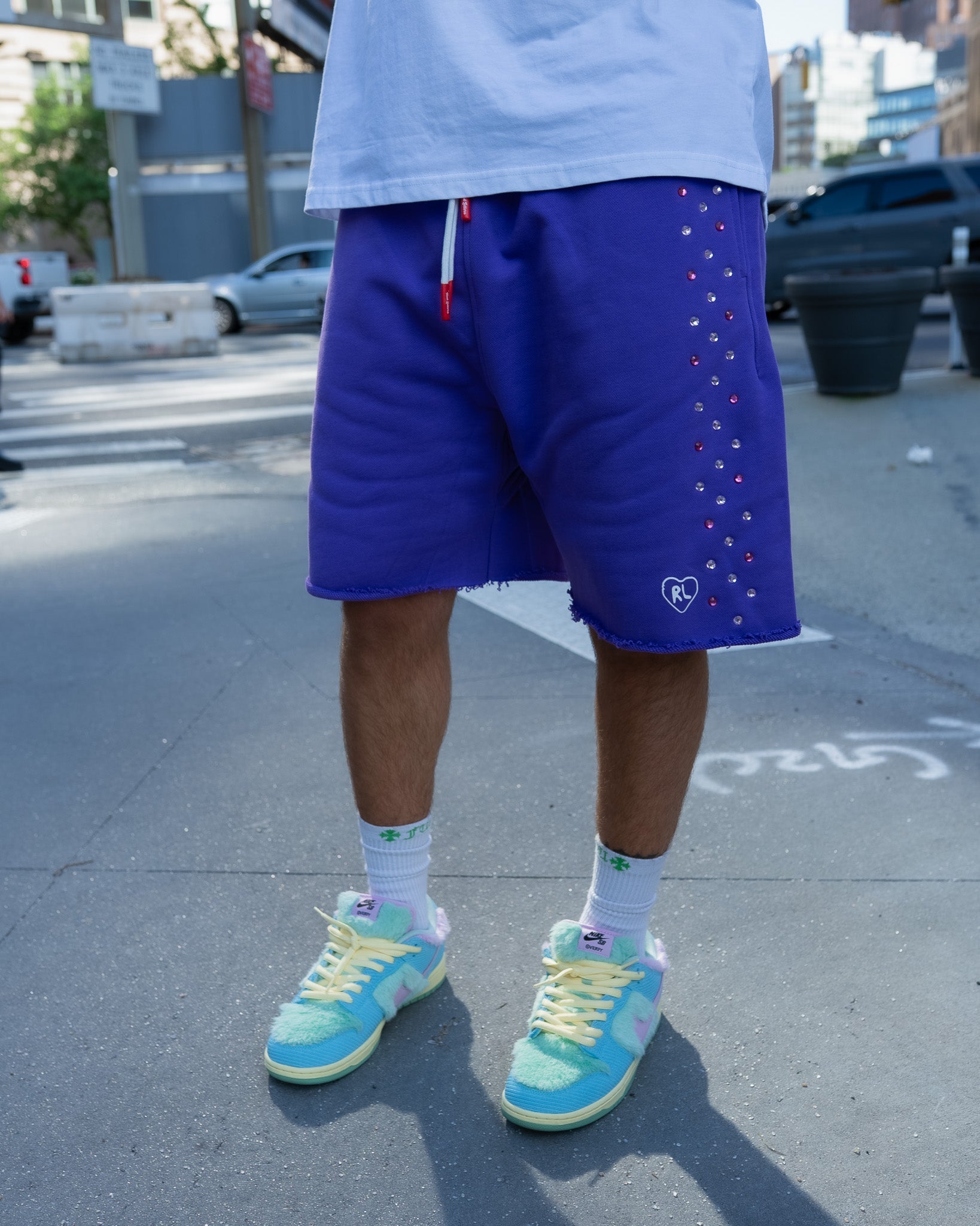Stoned Sweat Shorts - Purple by Red Letters