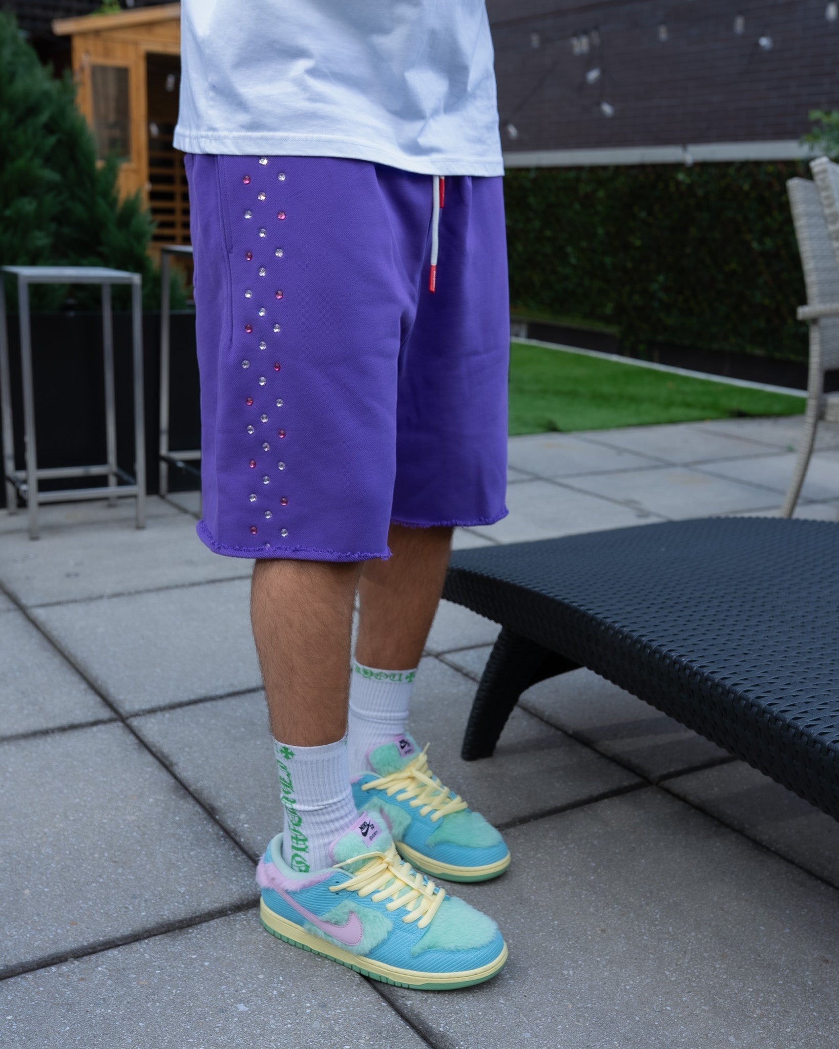 Stoned Sweat Shorts - Purple by Red Letters