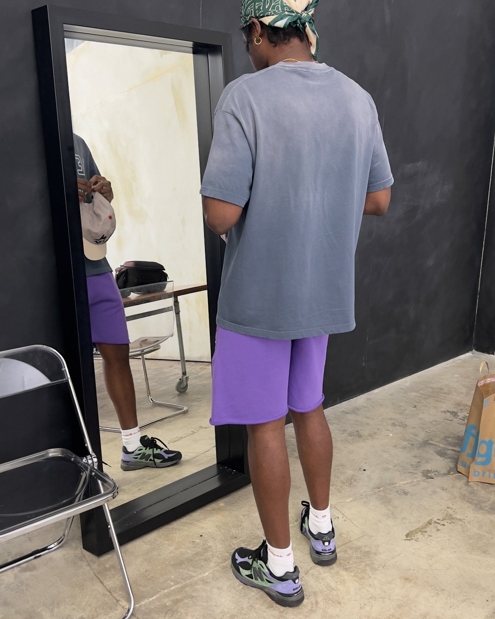 Stoned Sweat Shorts - Purple by Red Letters
