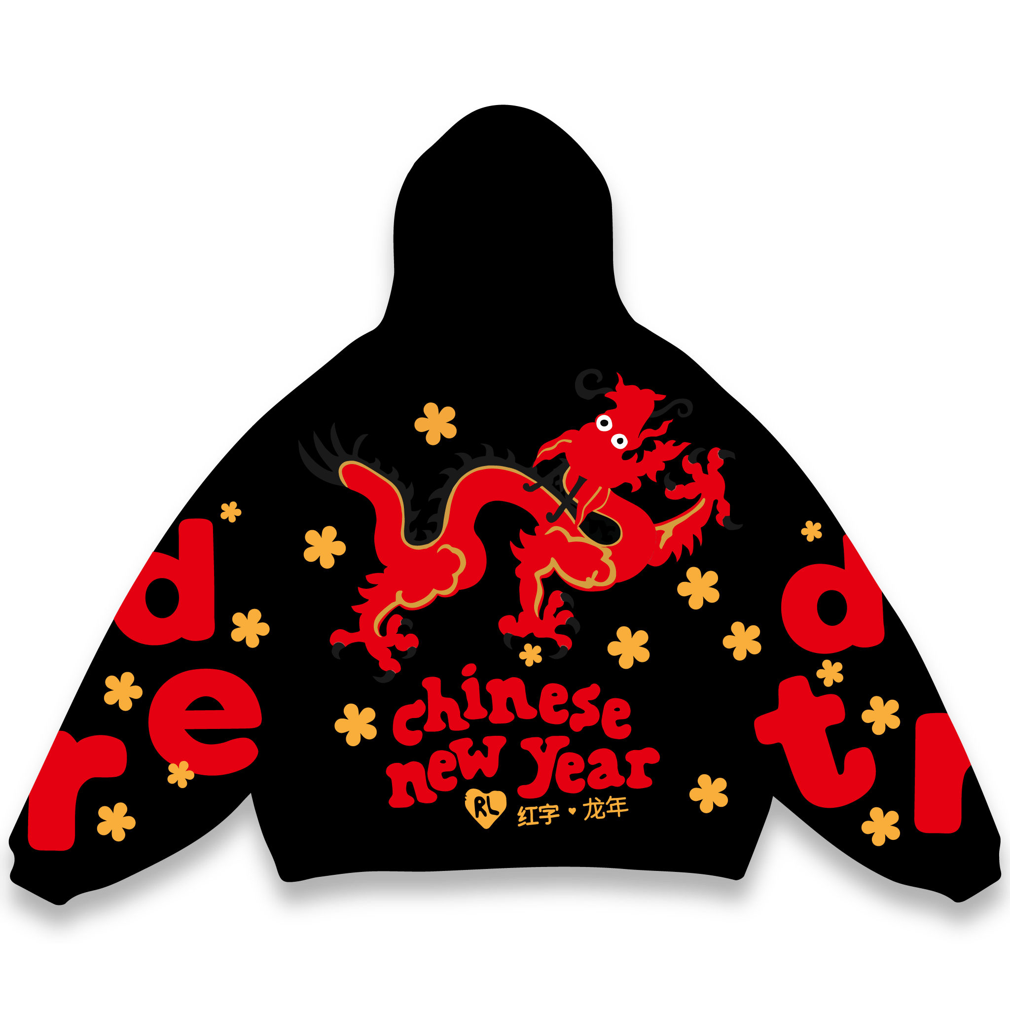 The Chinese New Year Scattered Hoodie - RED LETTERS