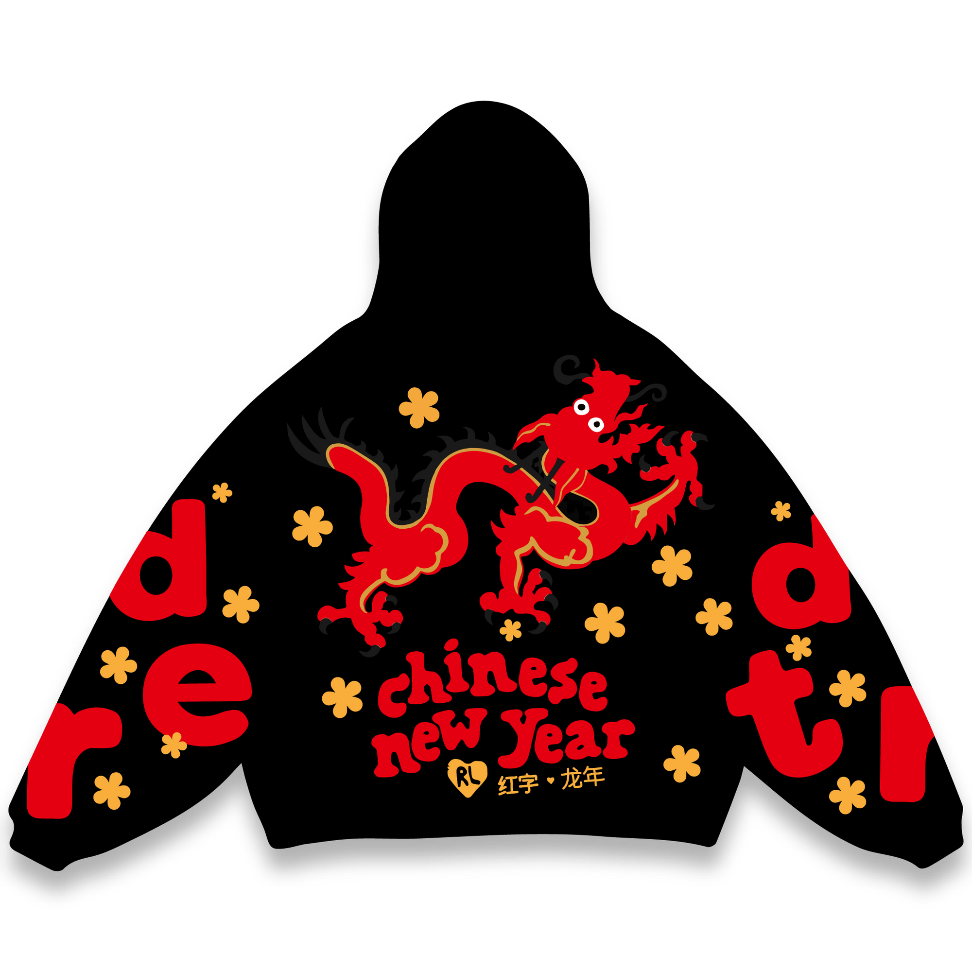 The Chinese New Year Scattered Hoodie - RED LETTERS