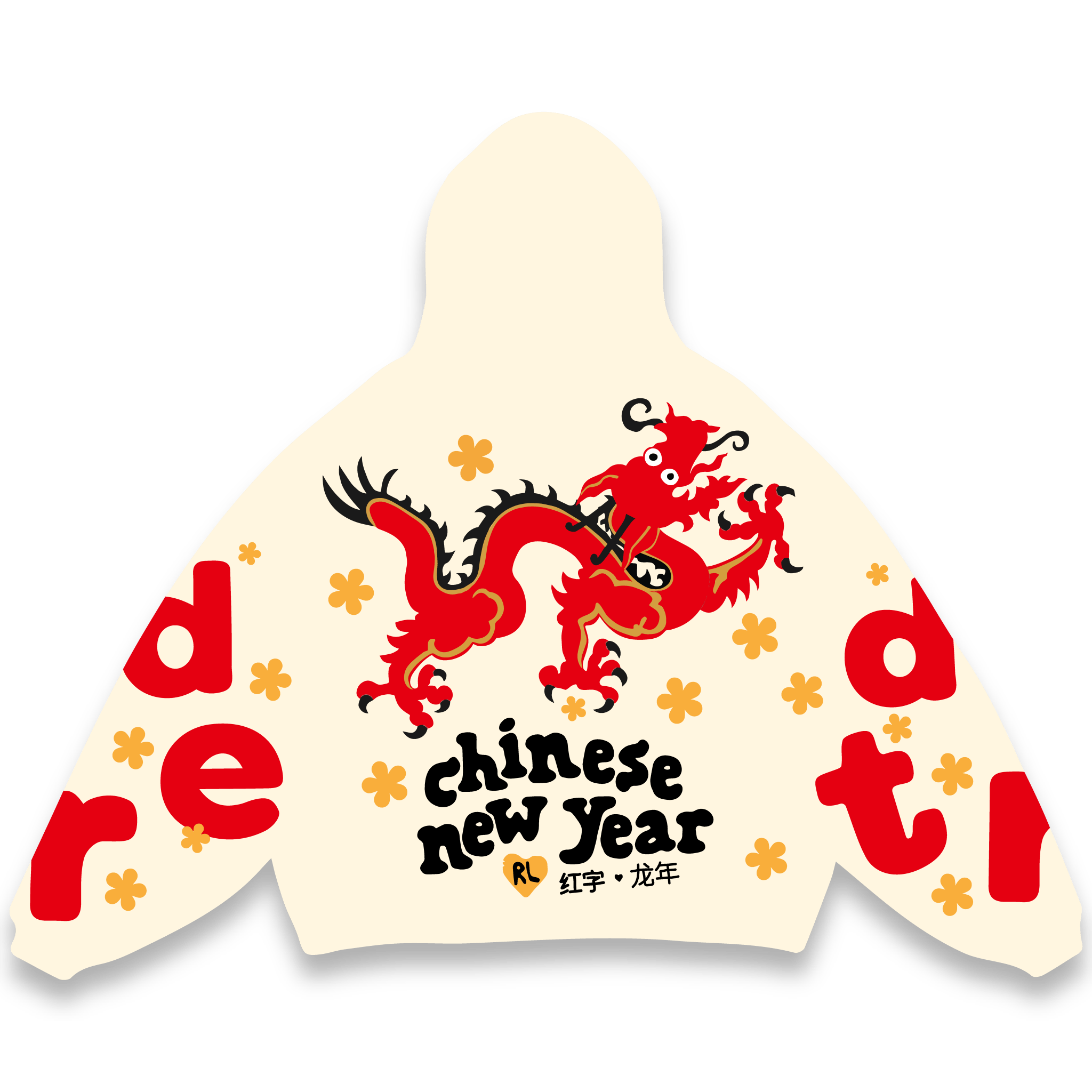 The Chinese New Year Scattered Hoodie - RED LETTERS