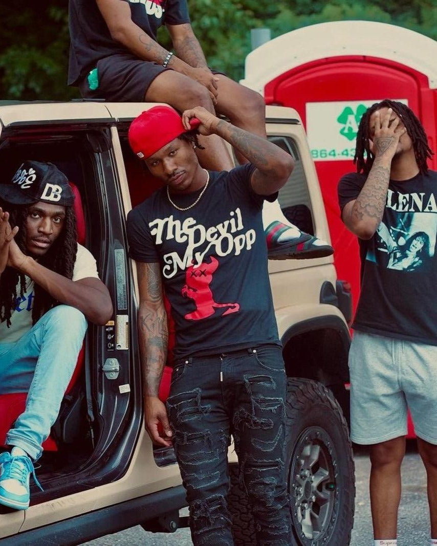 The Devil My Opp Tee - Red Letters
