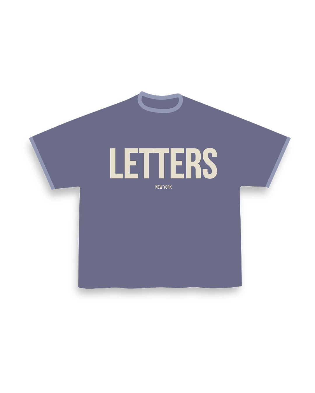 The Letters Vintage Purple Tee by Red Letters