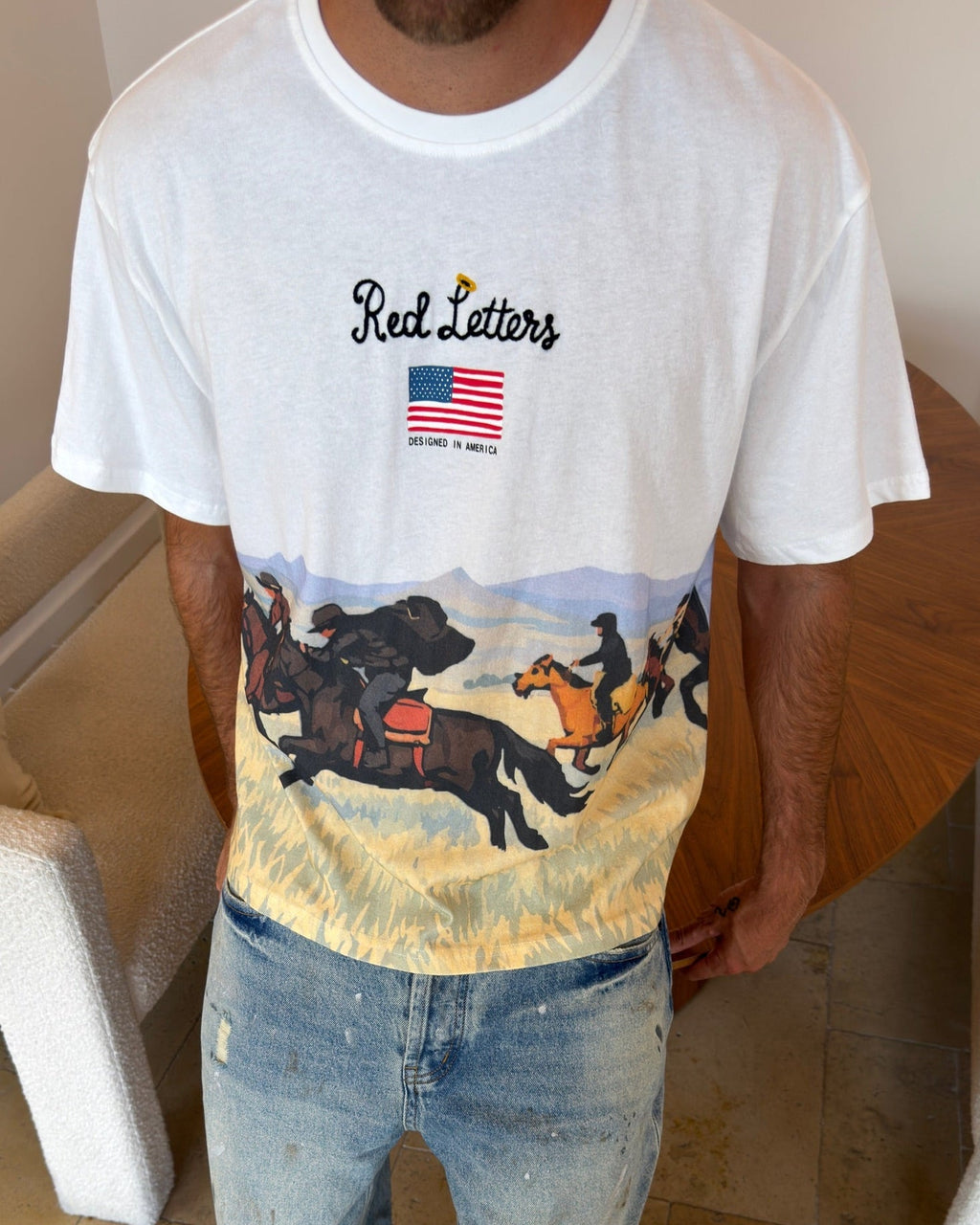 The Wild West Tee - Red Letters