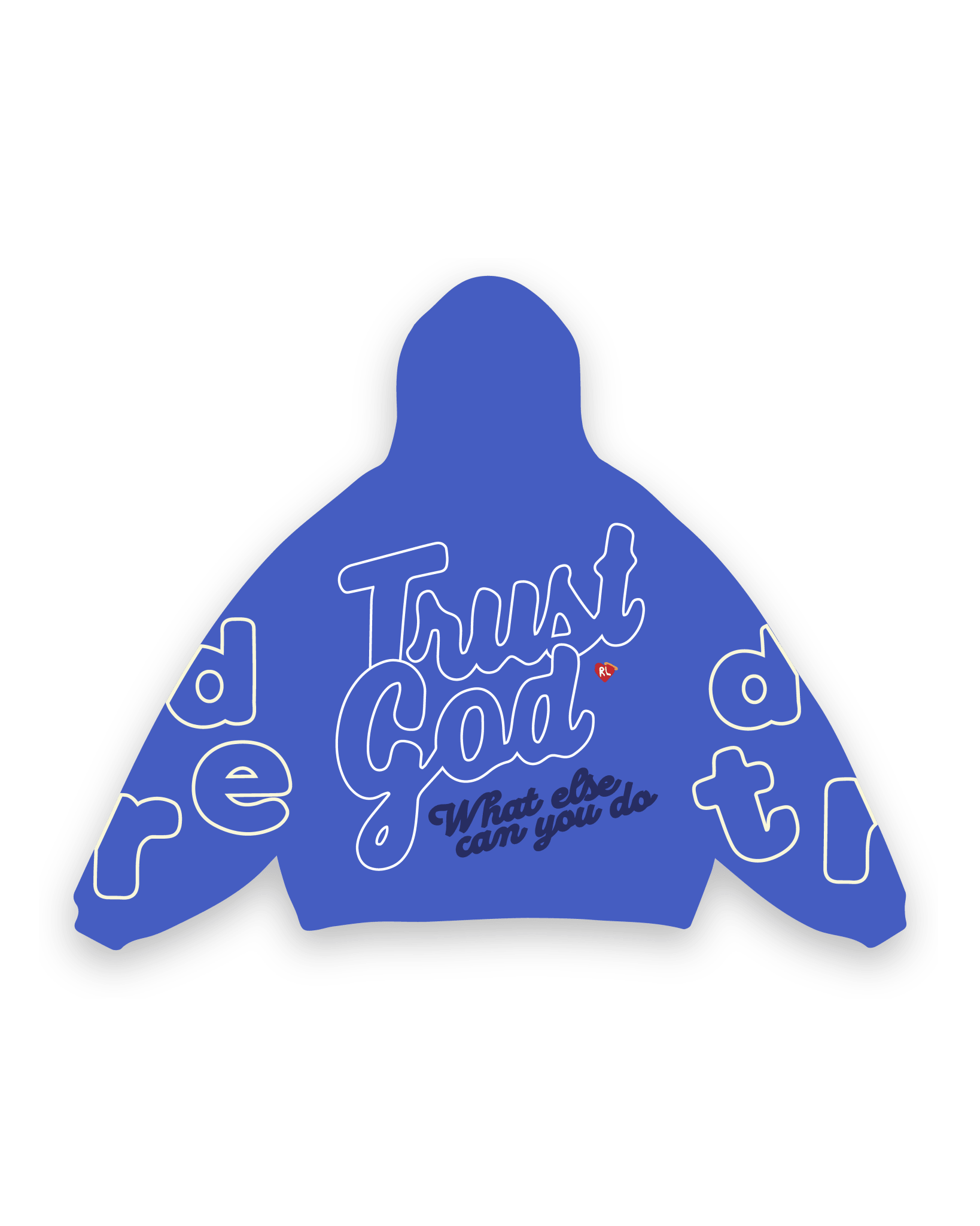 Trust God Scattered Stitch Zip Up - Royal by Red Letters