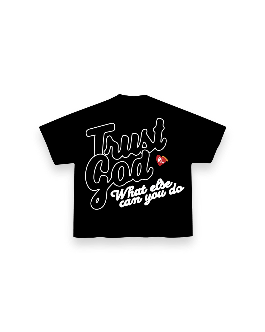Trust God Tee - Black - Red Letters