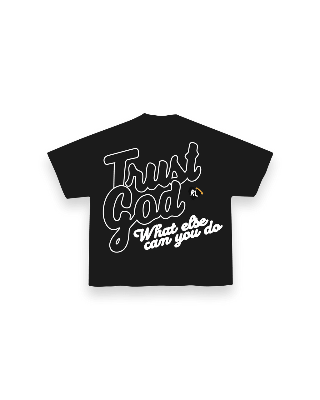Trust God Tee - Black - Red Letters