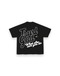 Trust God Tee - Black - Red Letters
