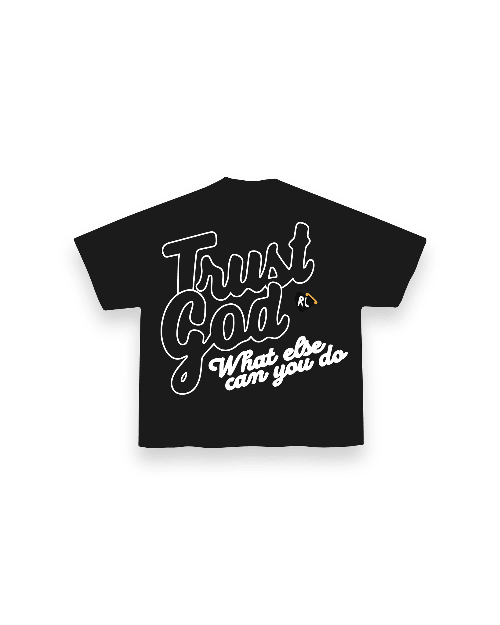 Trust God Tee - Black - Red Letters