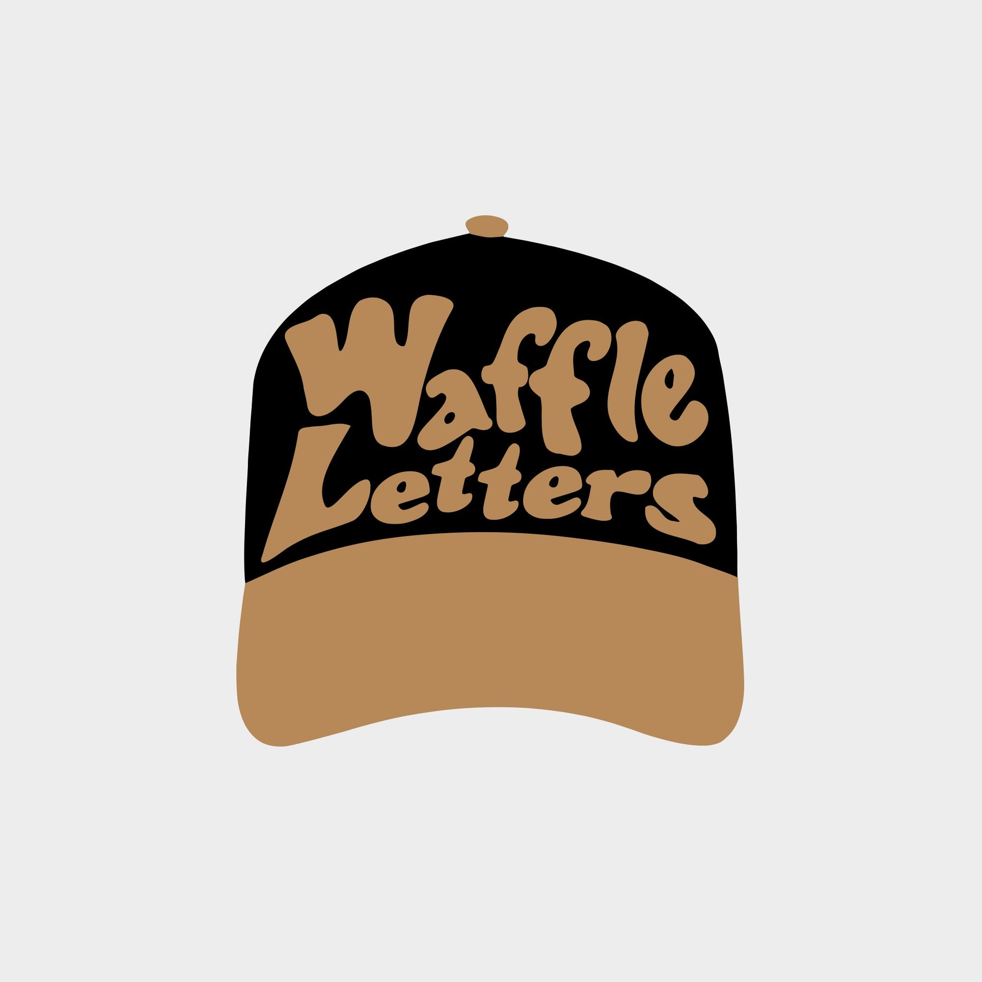 Waffle Letters Hat - RED LETTERS