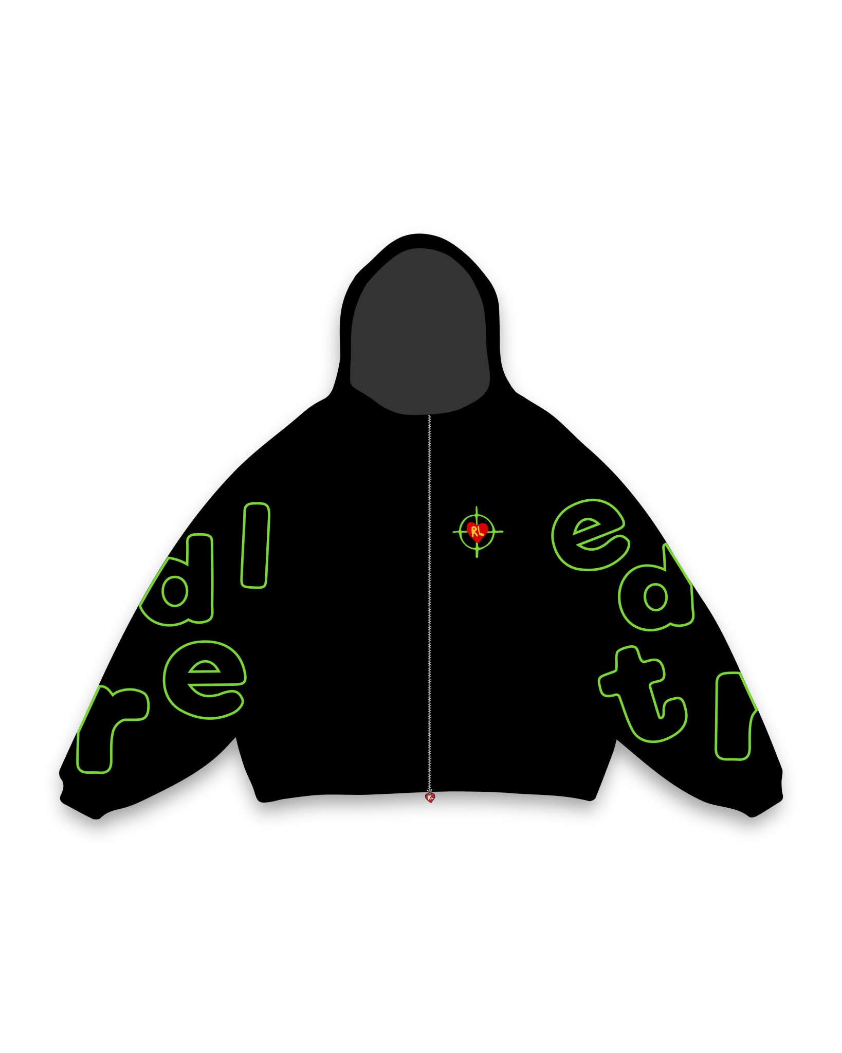 We Don't Miss Scattered Zip Up by Red Letters