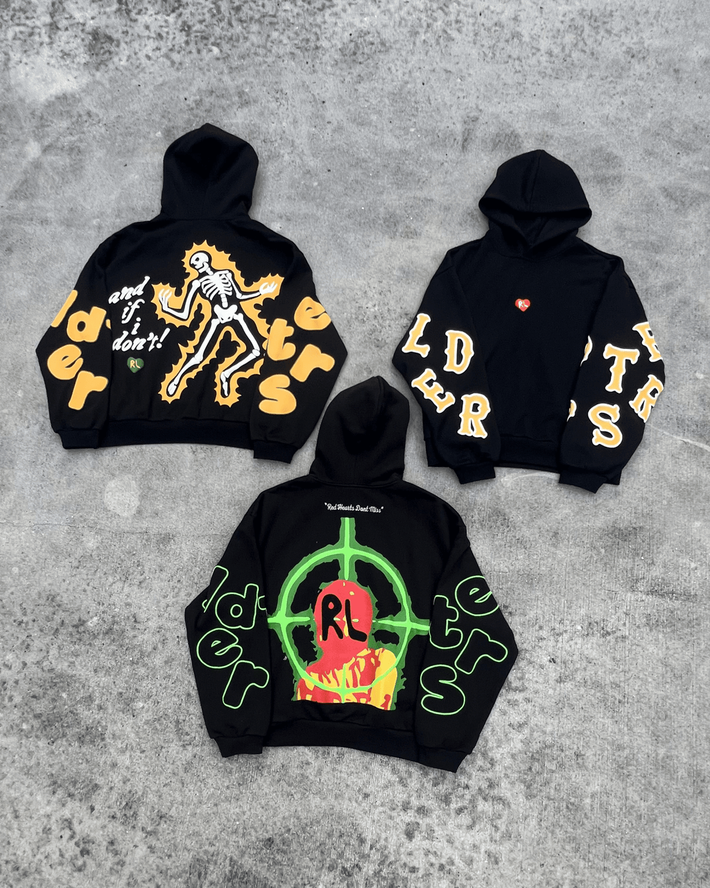 We Don't Miss Scattered Zip Up by Red Letters