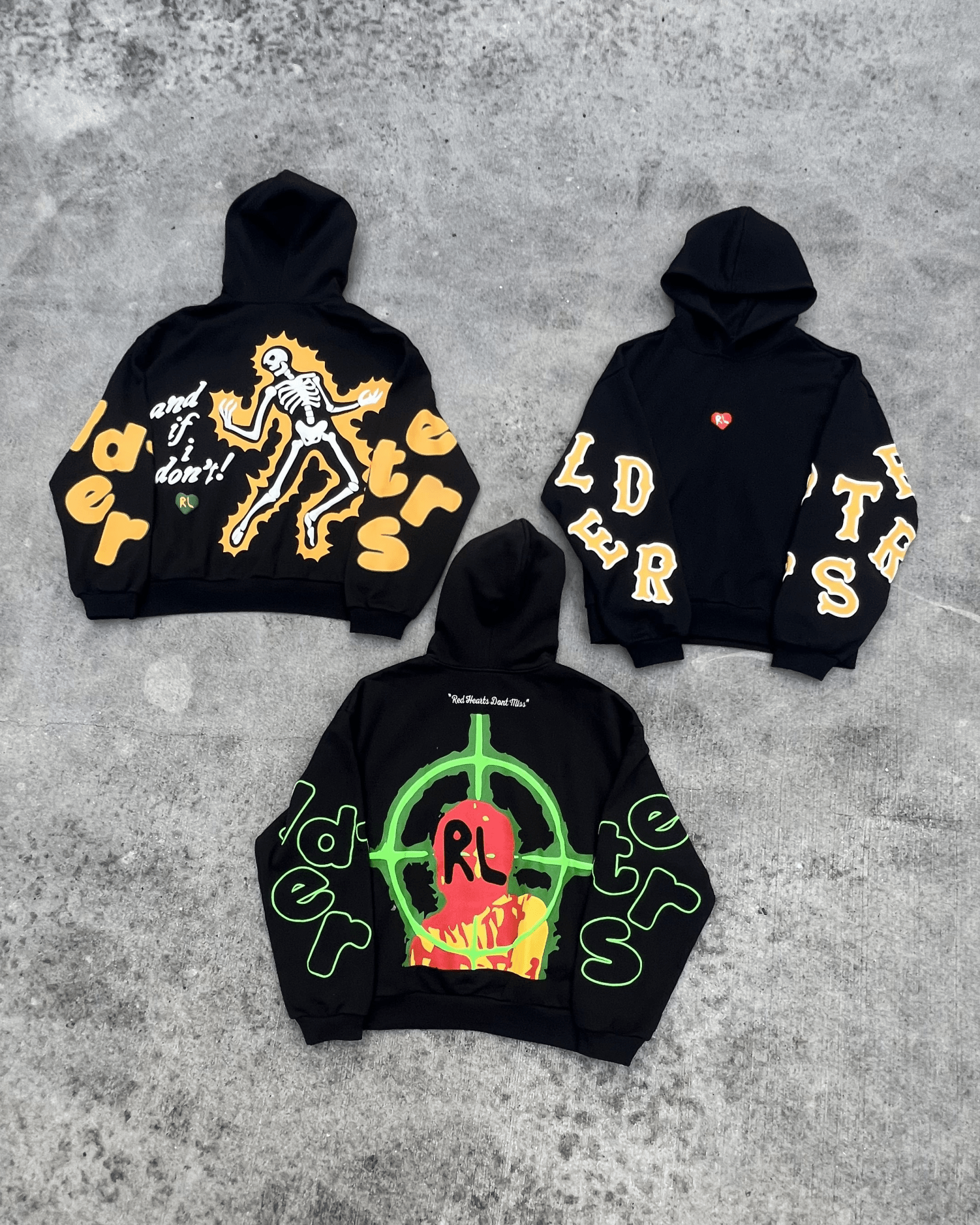 We Don't Miss Scattered Zip Up by Red Letters