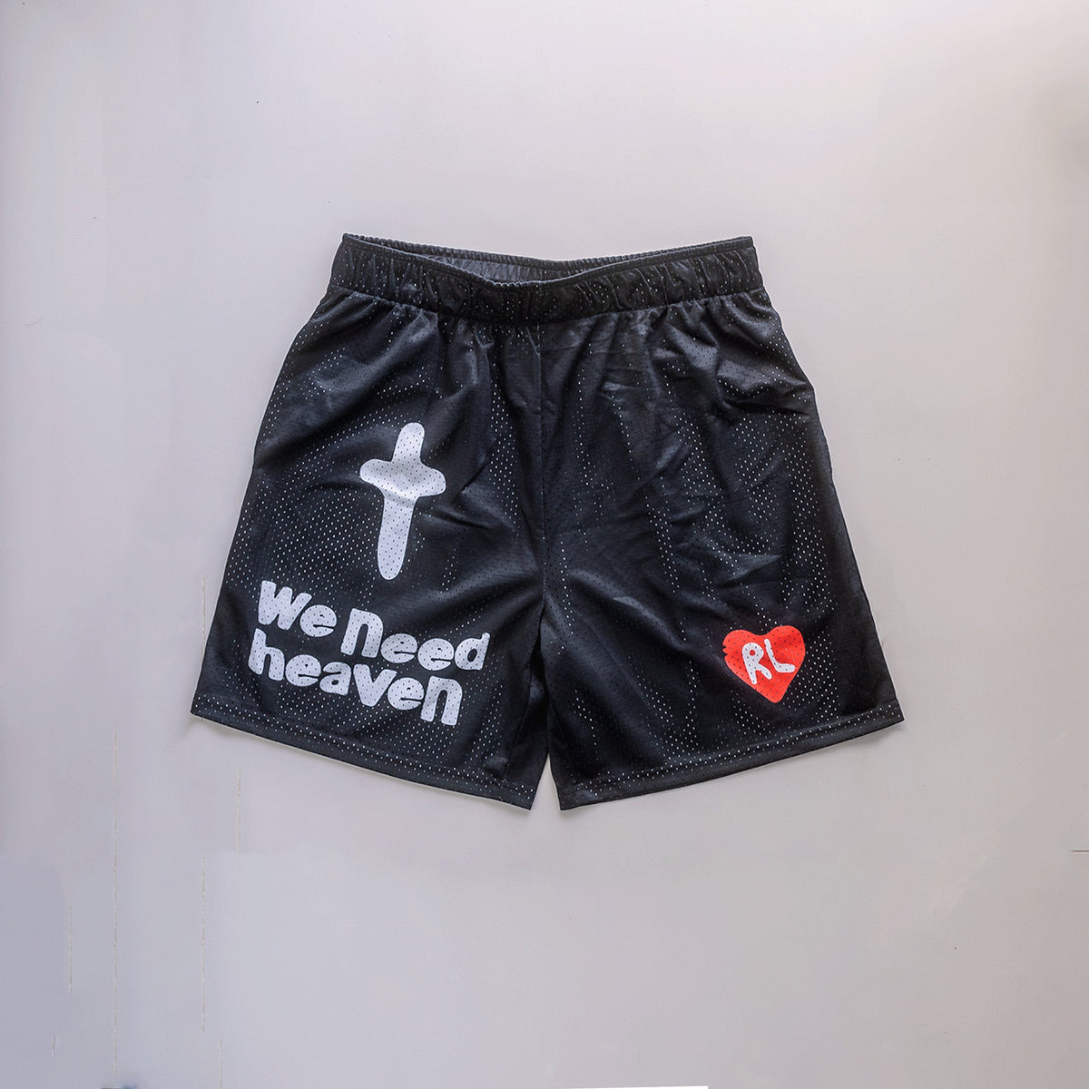 We Need Heaven Mesh Shorts - RED LETTERS