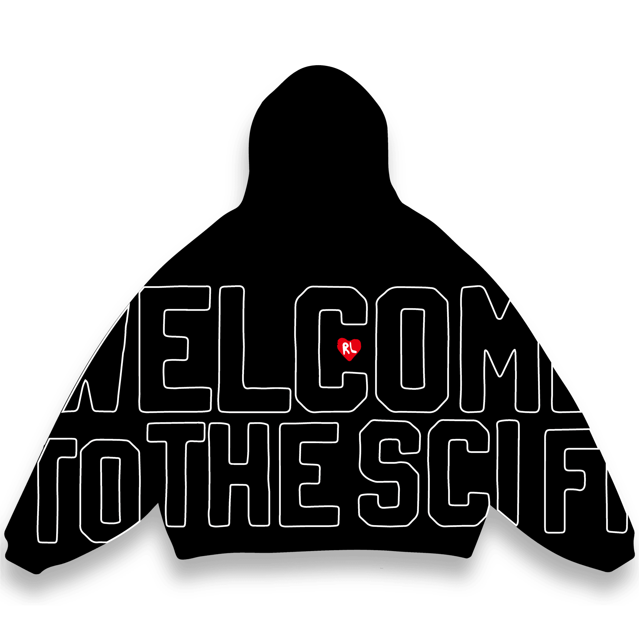 Welcome To The Sci Fi Hoodie - Red Letters