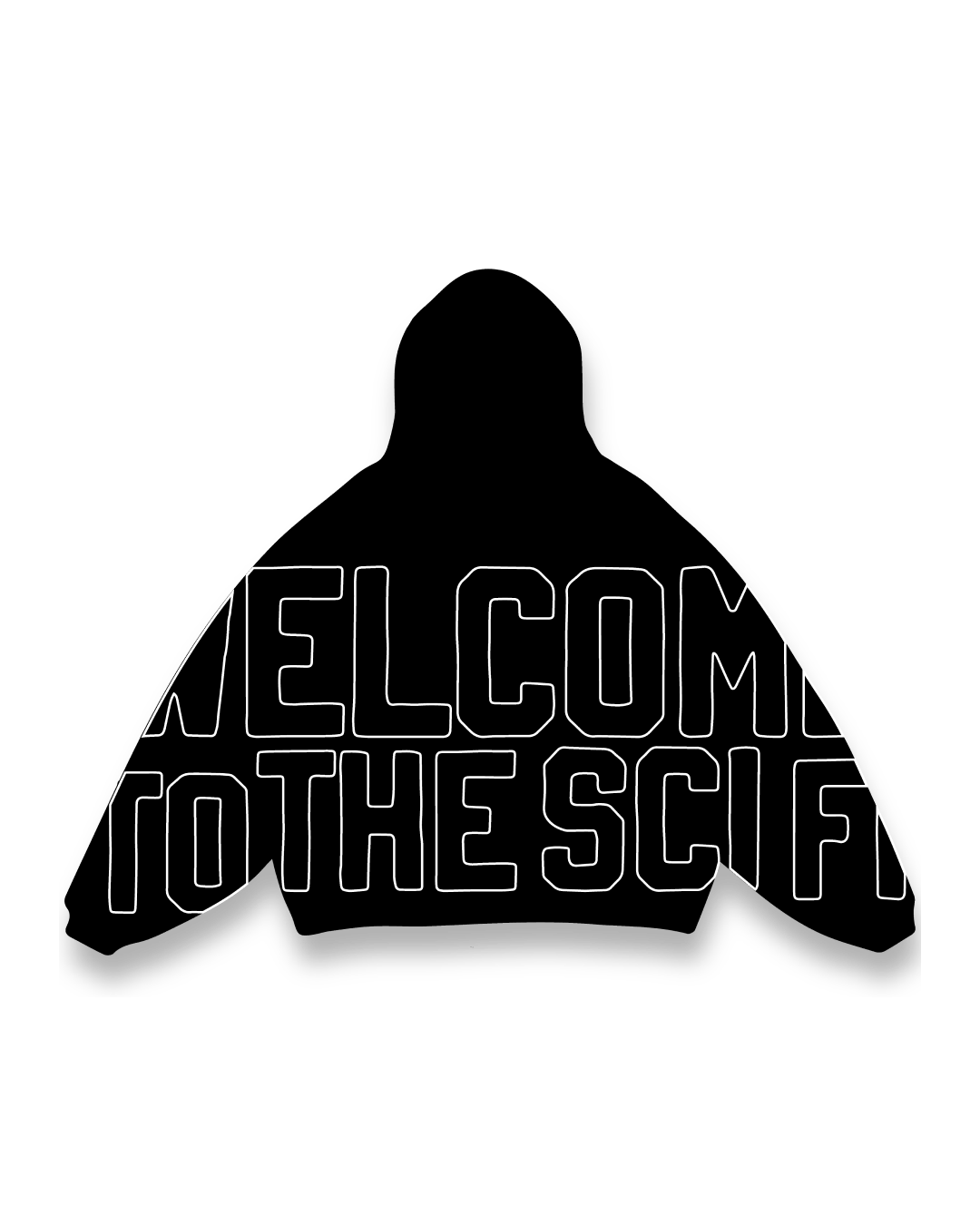 Welcome To The Sci Fi Hoodie - Red Letters