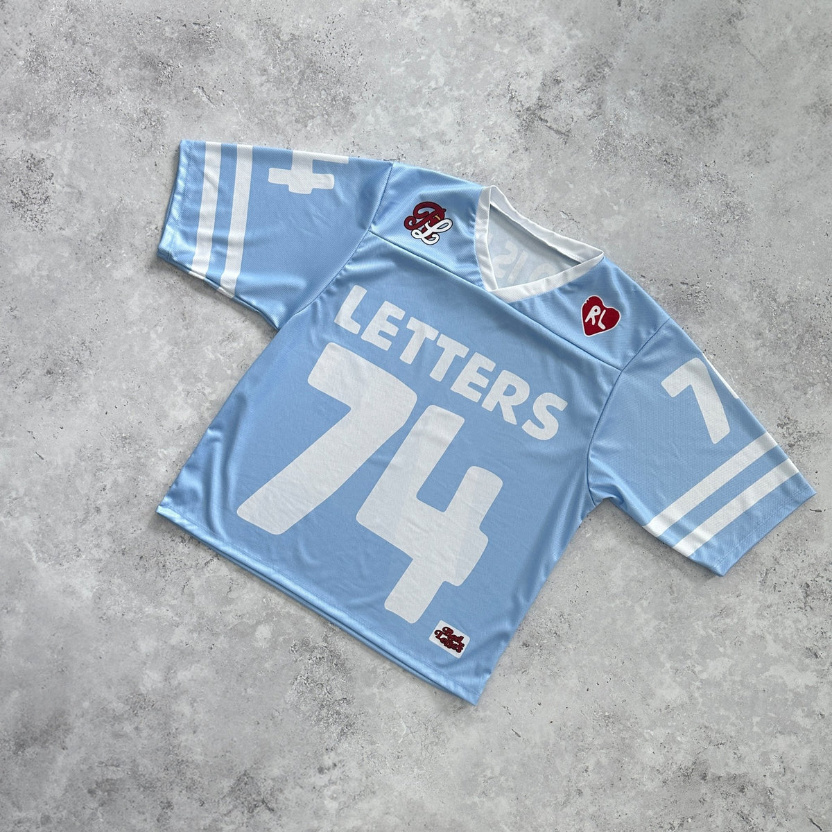 &quot;Who is Fred&quot; Jersey - Ice - RED LETTERS