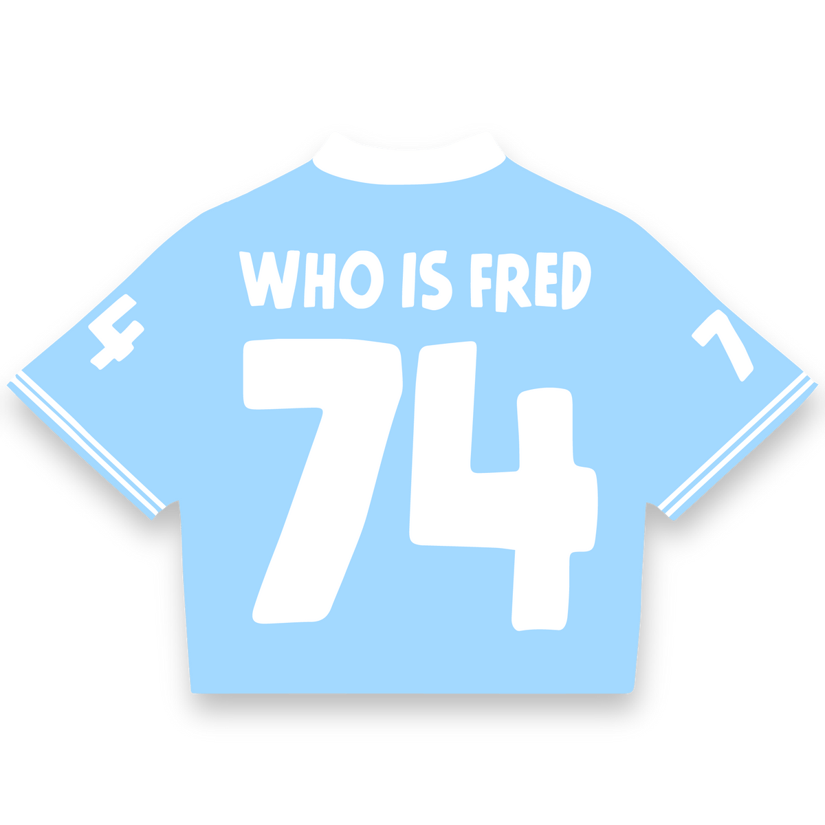 &quot;Who is Fred&quot; Jersey - Ice - RED LETTERS