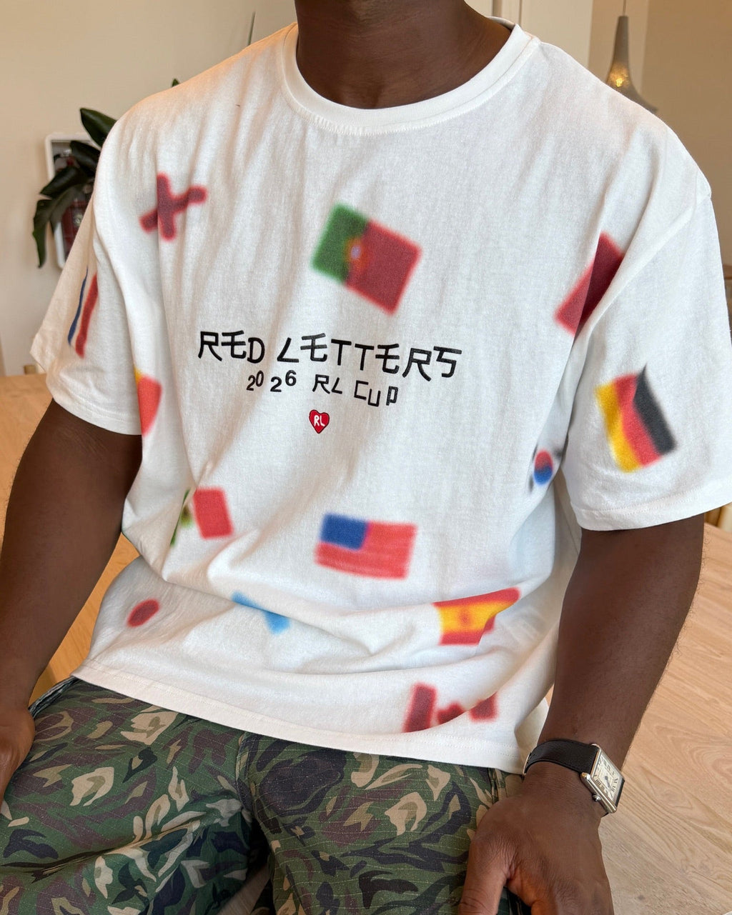 World Tour Tee - Red Letters