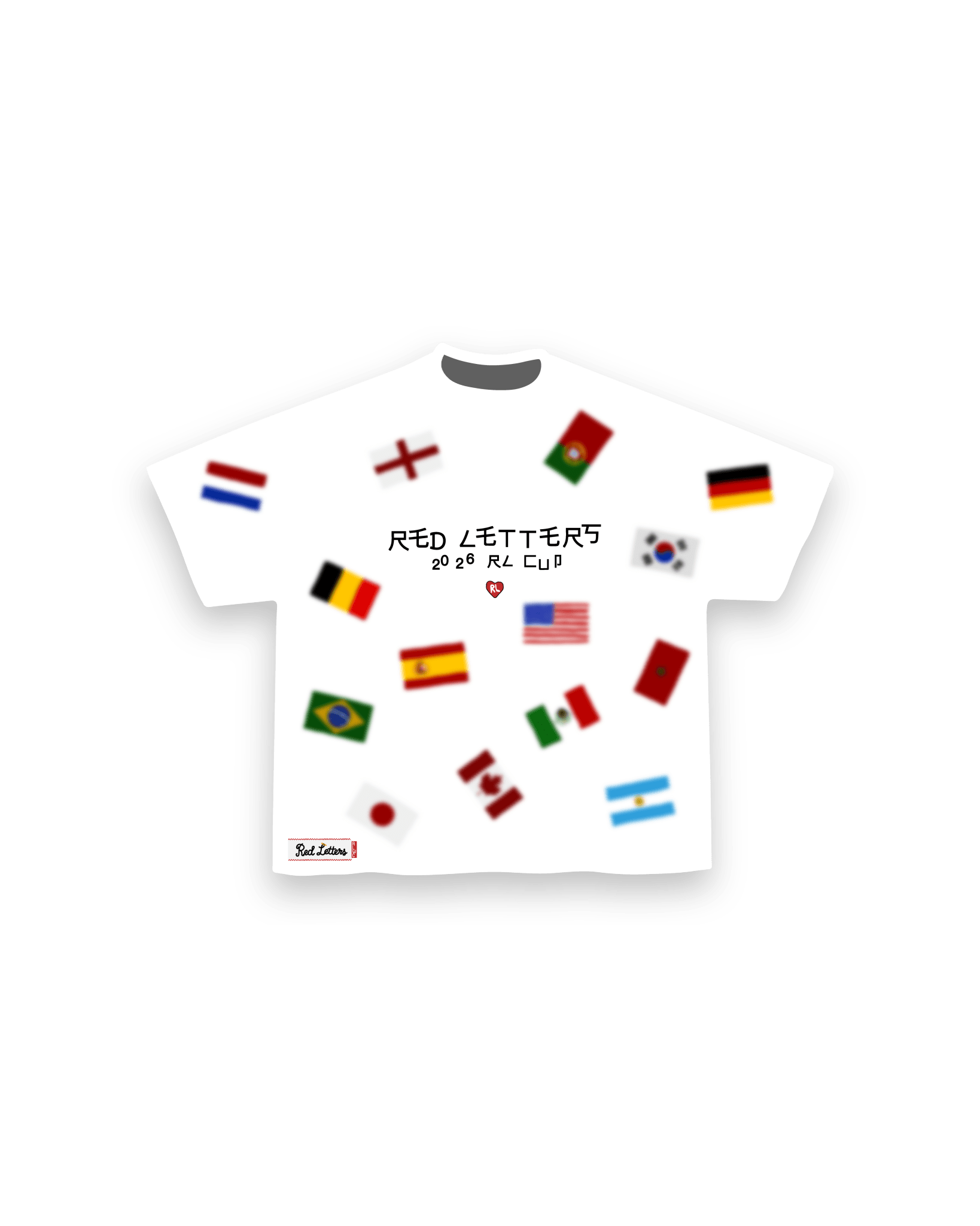 World Tour Tee - Red Letters