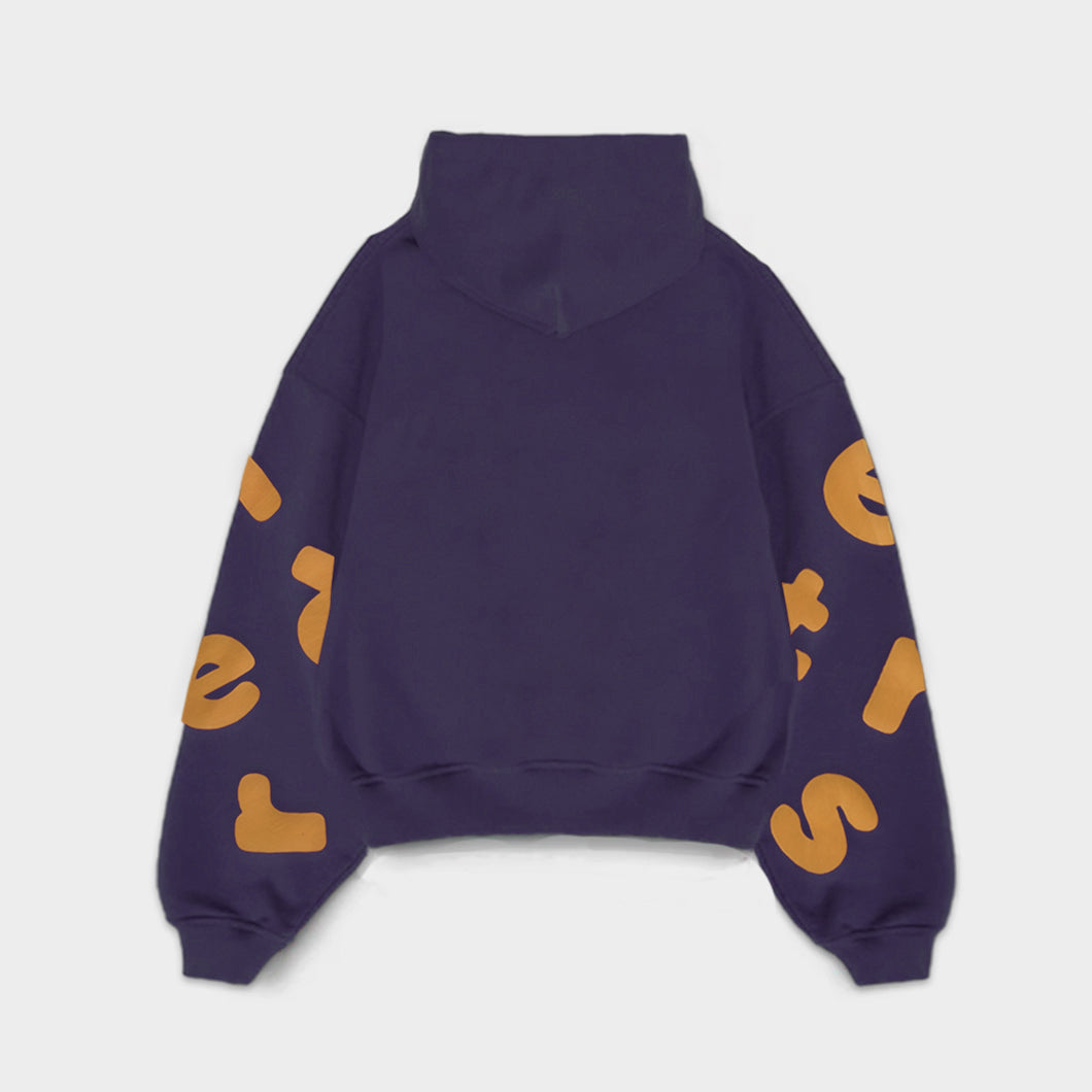 Hand-Dyed Scattered Hoodie - Violet