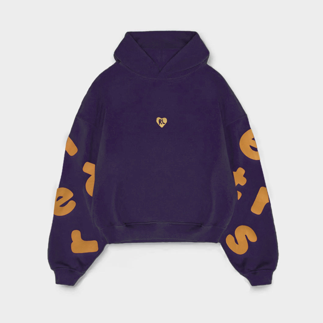 Hand-Dyed Scattered Hoodie - Violet