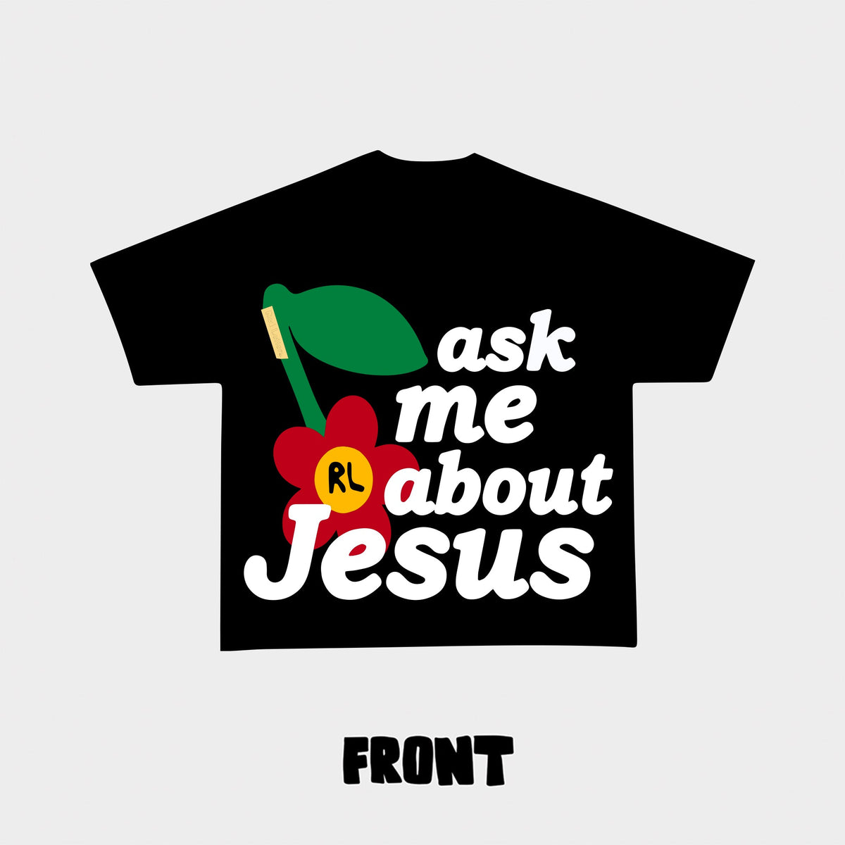 &quot;Ask Me About Jesus&quot; Tee - RED LETTERS