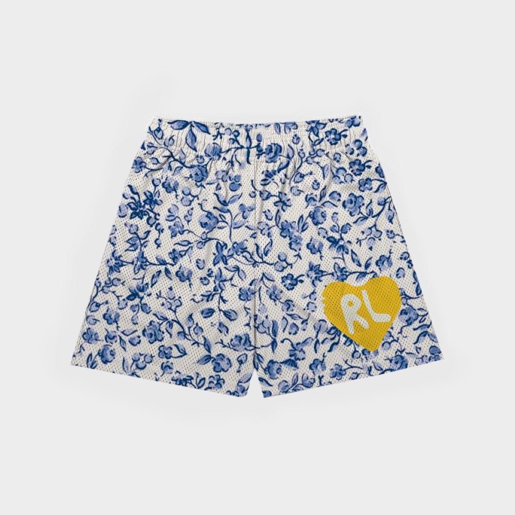 Blue Floral Shorts - RED LETTERS