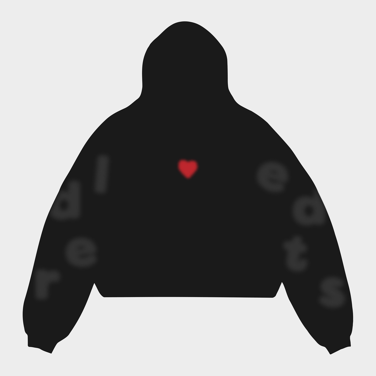Blur RL Double Black Scattered Hoodie - RED LETTERS