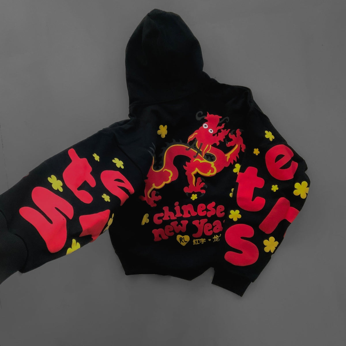 &quot;Chinese New Year&quot; Scattered Hoodie - RED LETTERS