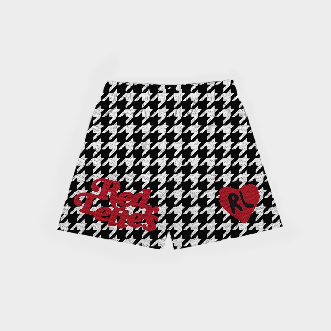 Classic Checked Mesh Shorts - RED LETTERS