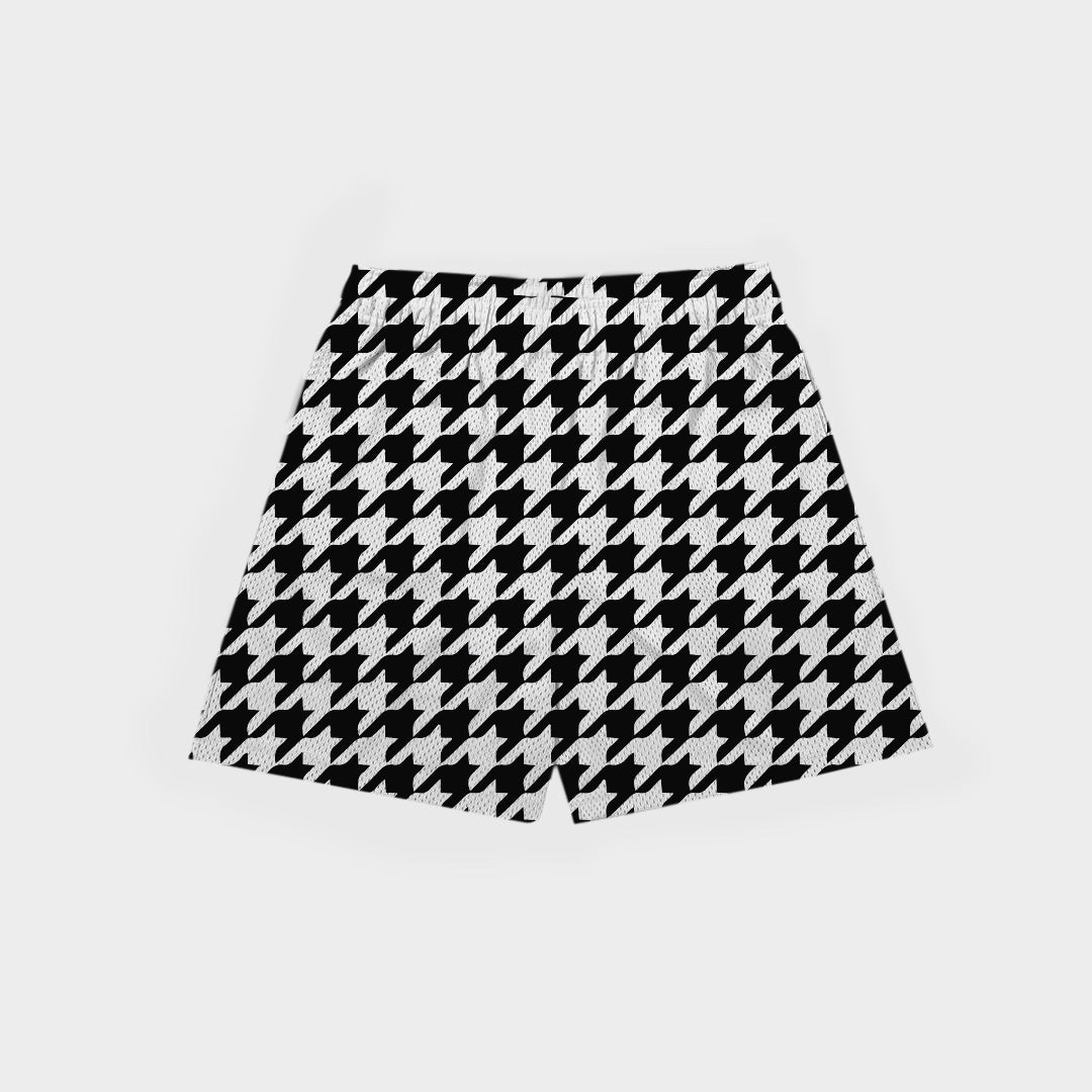 Classic Checked Mesh Shorts - RED LETTERS