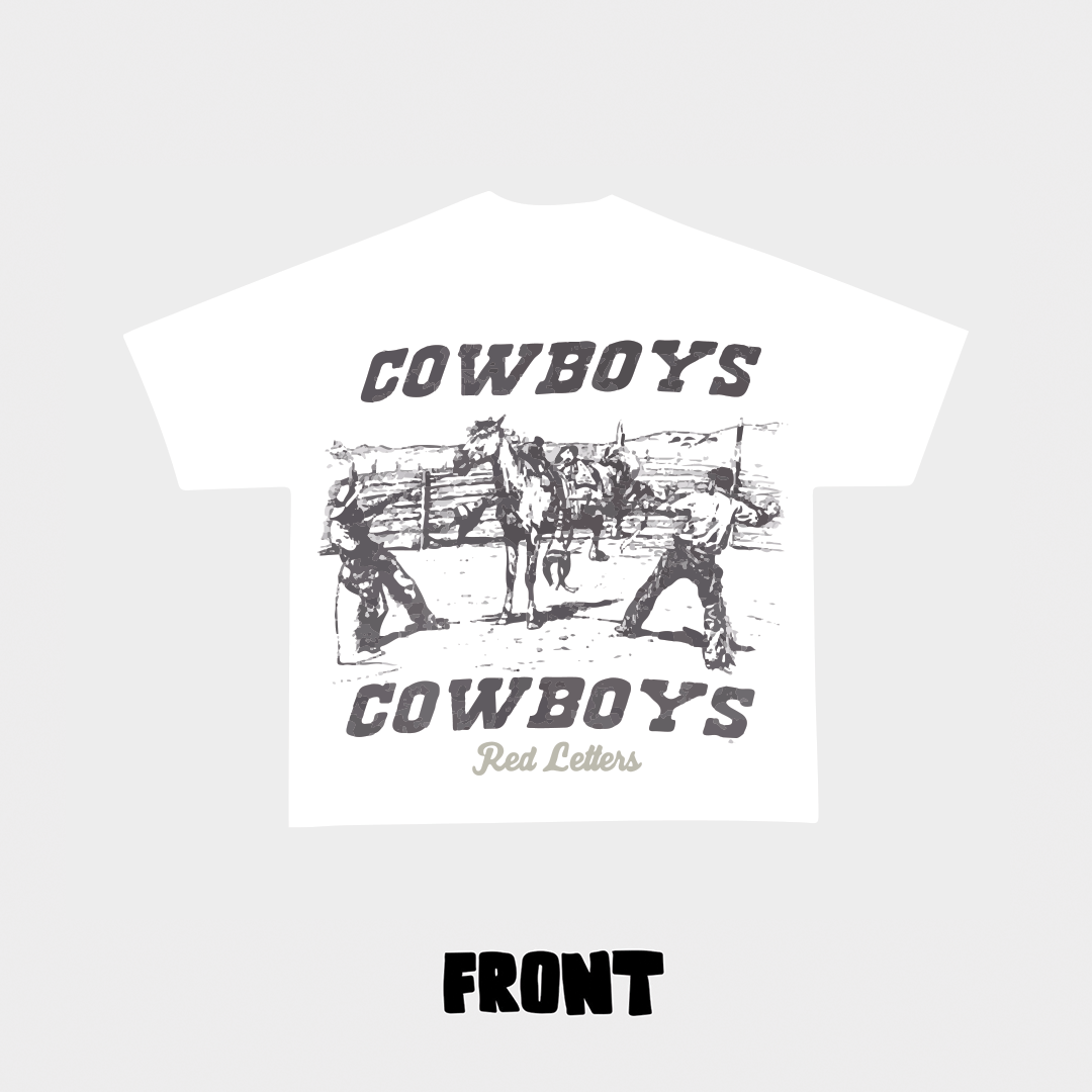 &quot;Cowboys Cowboys&quot; Tee - RED LETTERS