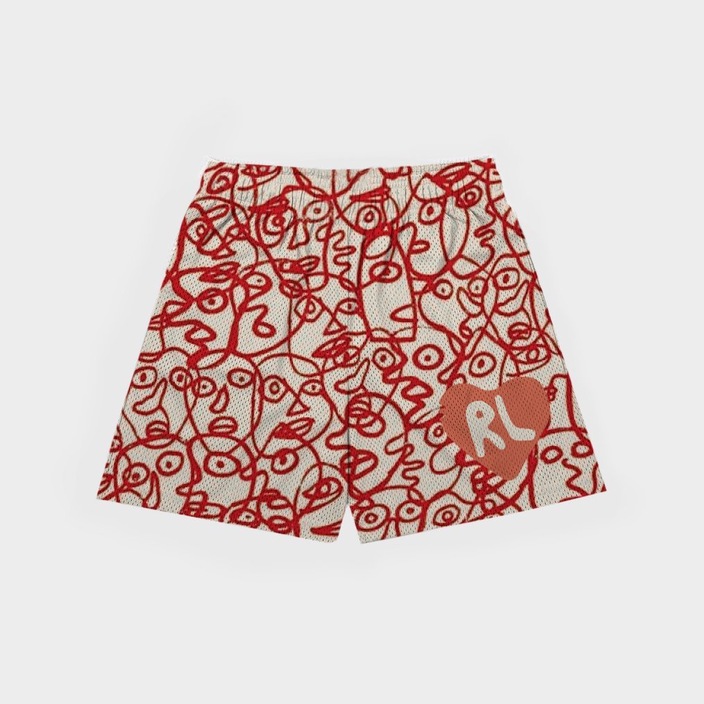 Faces Shorts - RED LETTERS