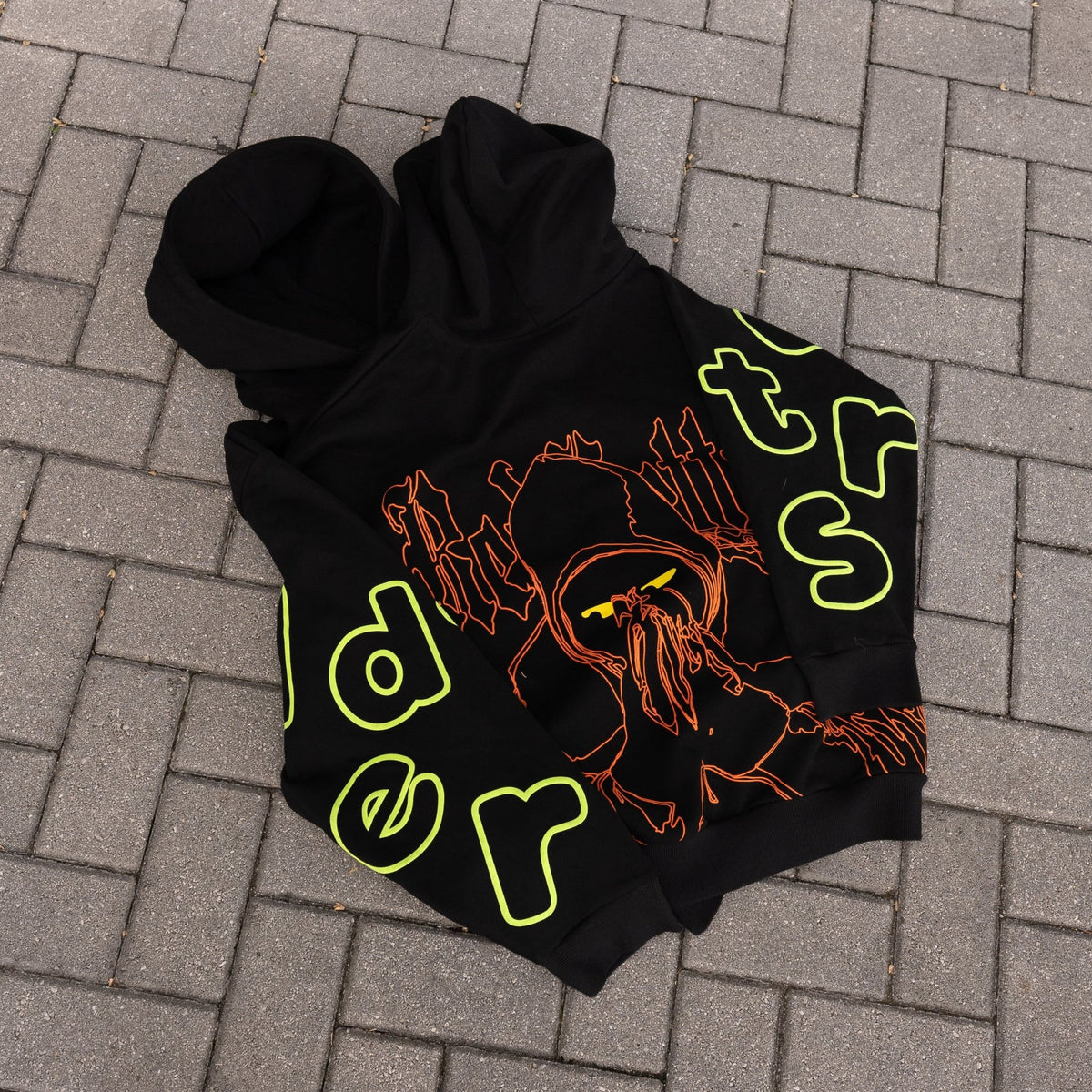 &quot;Fred Letters&quot; Scattered Hoodie - RED LETTERS